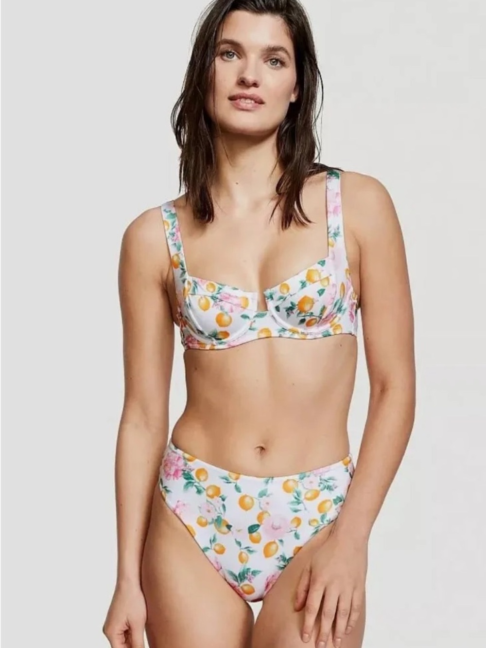 NWT Victoria's Secret Lemon Print Balconette Two Piece Bikini Set - 34A, Small